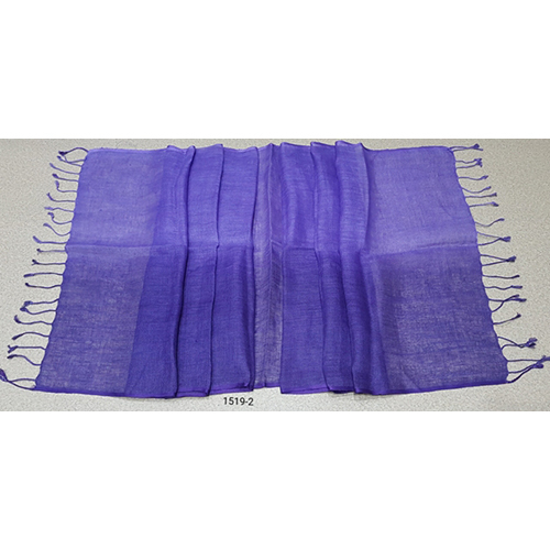 Pure Linen Ombre Shaded Scarves With Tassels