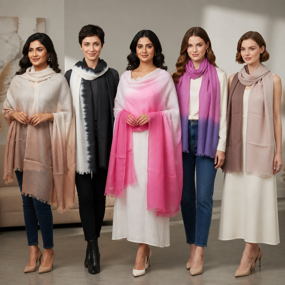 Pure Linen Ombre Stoles