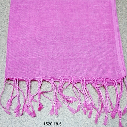 Pure Linen Solid Scarves With Tassels