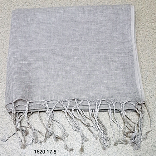 Pure Linen Solid Scarves With Tassels