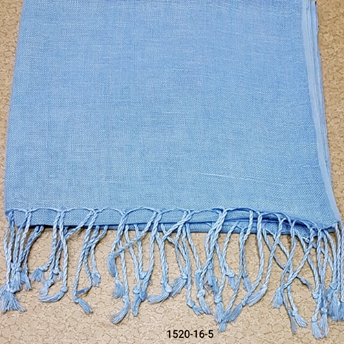 Pure Linen Solid Scarves With Tassels