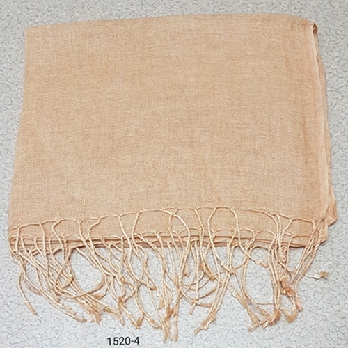 Pure Linen Solid Scarves With Tassels