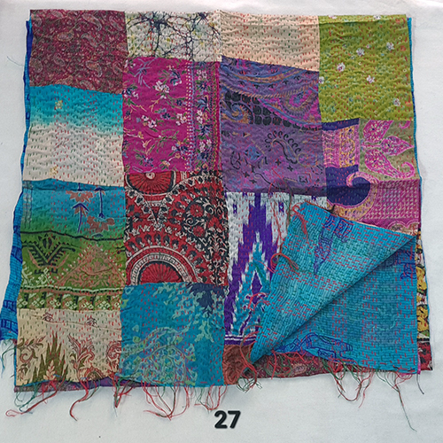 Vintage Silk Khanta Work Scarves