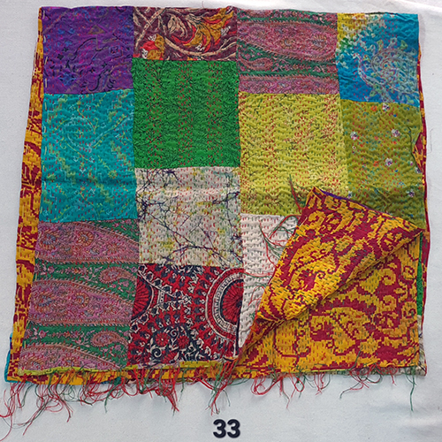 Vintage Silk Khanta Work Scarves