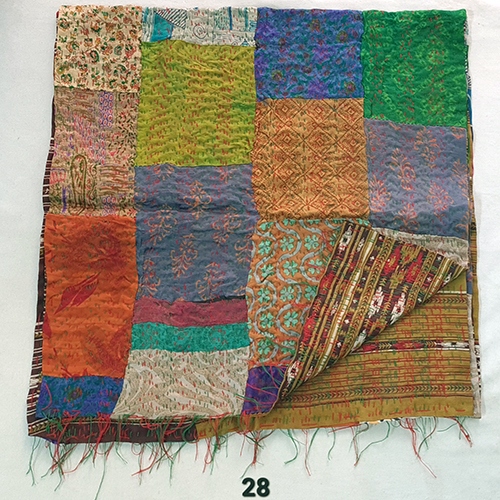 Vintage Silk Khanta Work Scarves