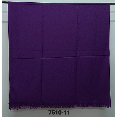 Poly Wool Blended Self Jacaurd Shawls