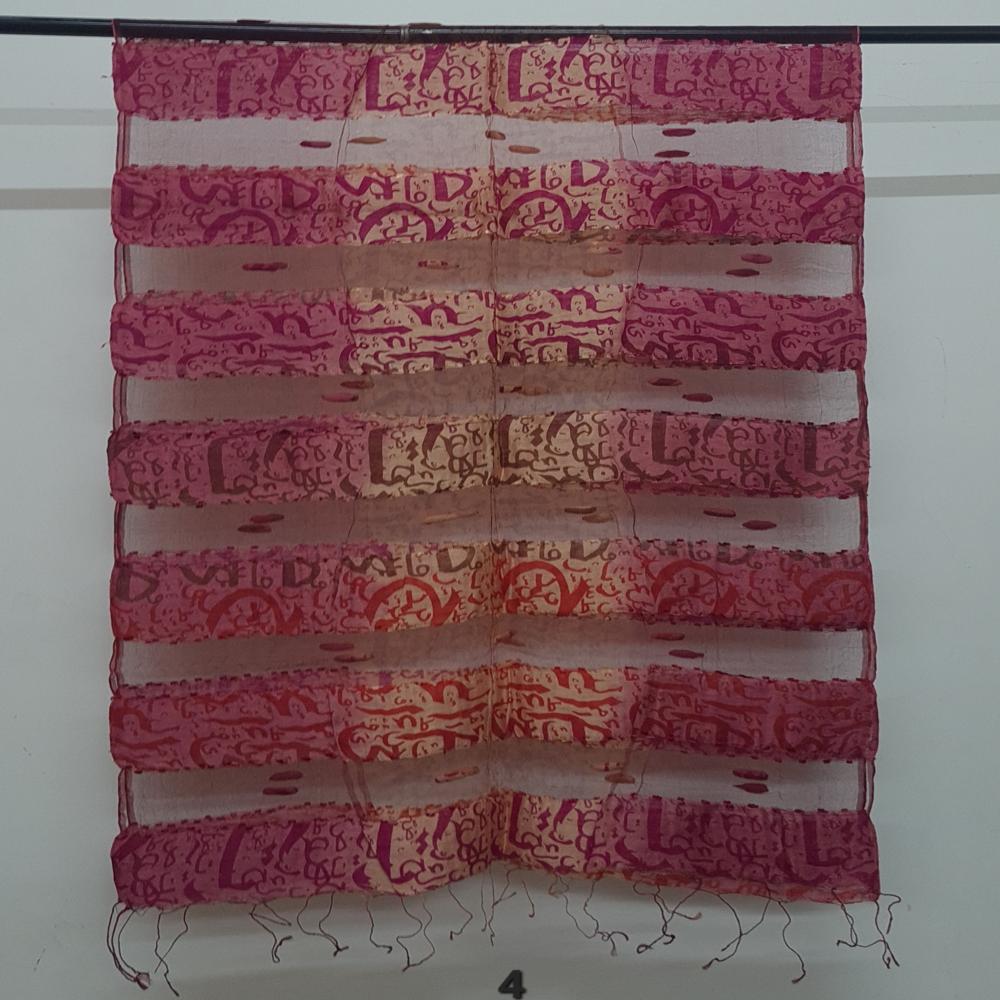 Silk Cotton Calligraphy Printed Stoles