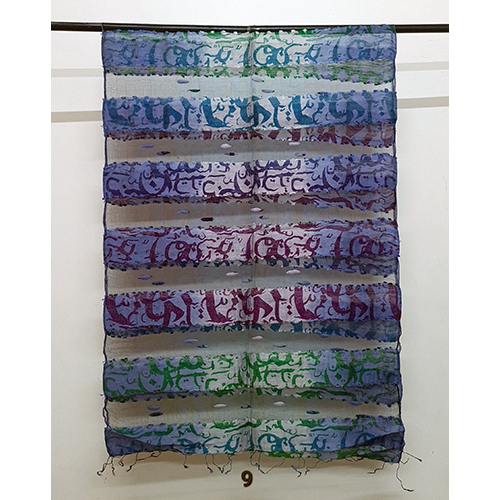 Silk Cotton Calligraphy Printed Stoles