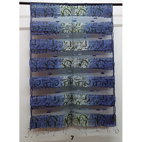 Silk Cotton Calligraphy Printed Stoles