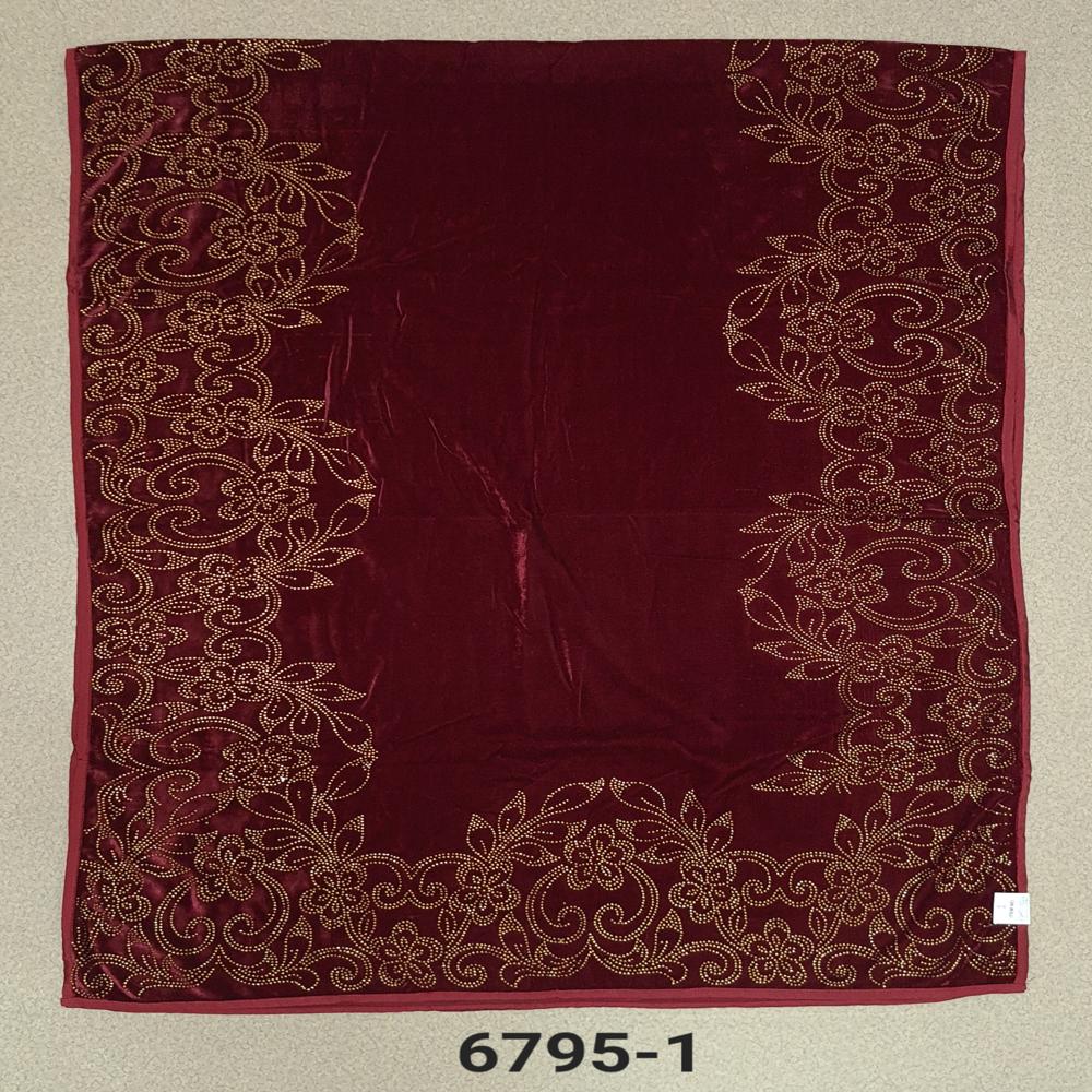 Velvet 4 side big floral  Swasrosvki Work Stoles