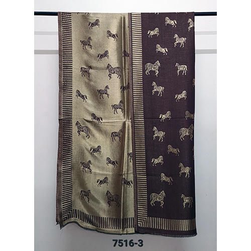 Merino Wool Moon Light Horse Design Shawl