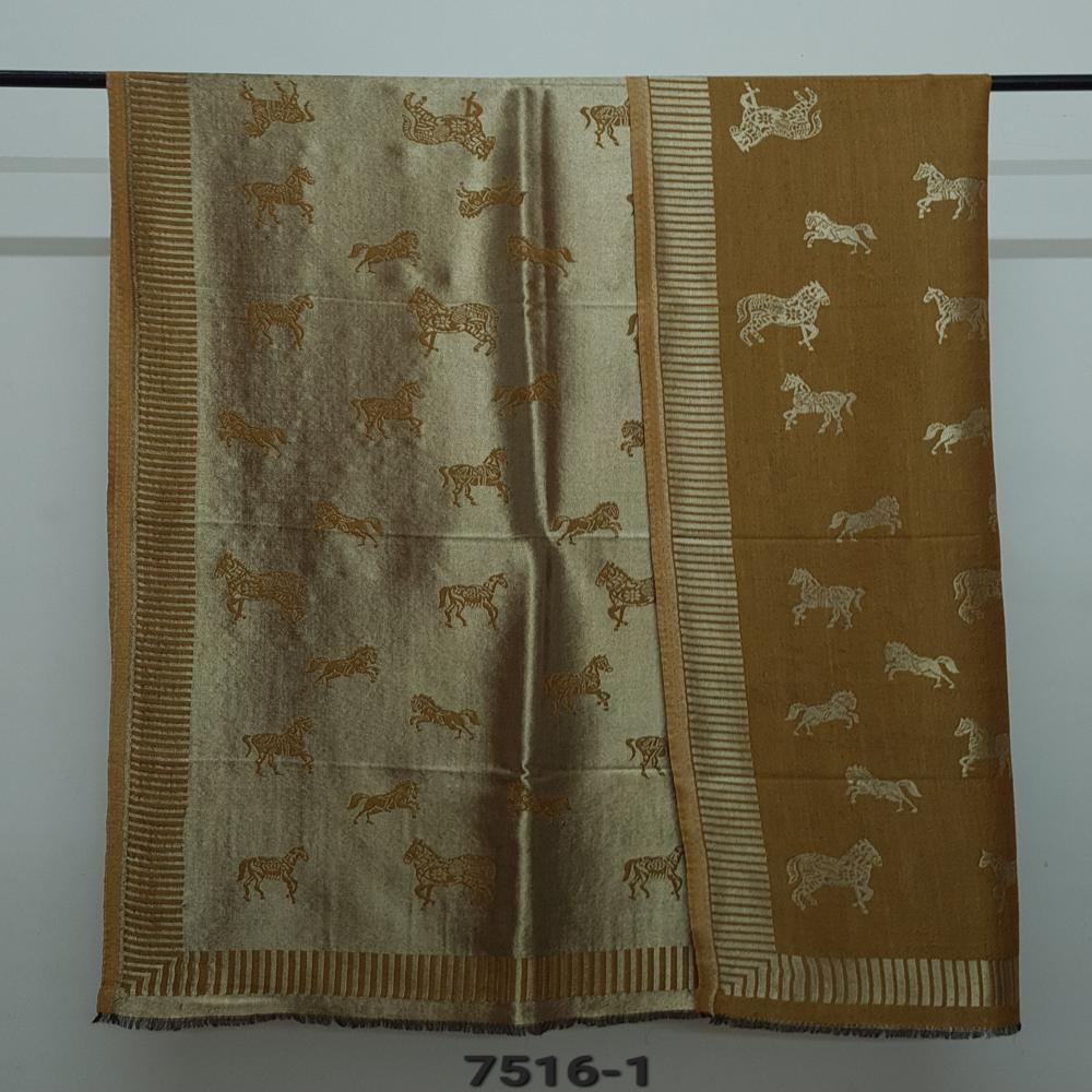 Merino Wool Moon Light Horse Design Shawl