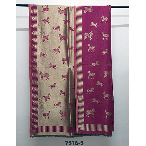 Merino Wool Moon Light Horse Design Shawl