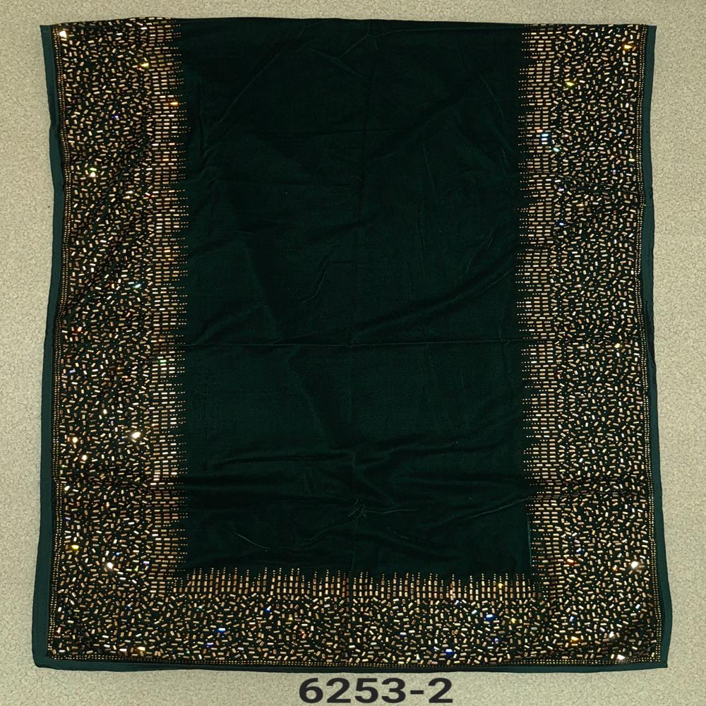 Velvet 4 Side Mirror Border Work Stoles