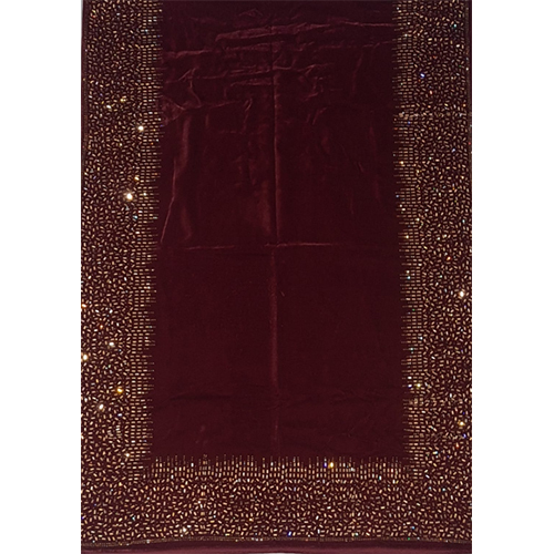 Velvet 4 Side Mirror Border Work Stoles