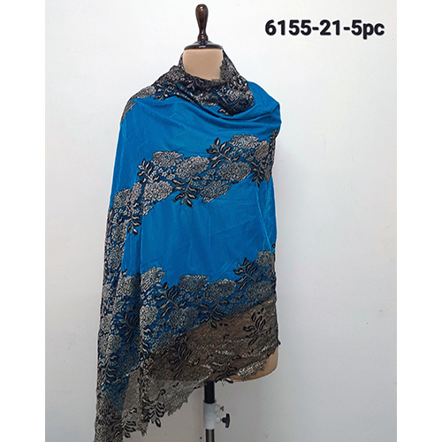 Velvet 5 Side Lace Work Stoles