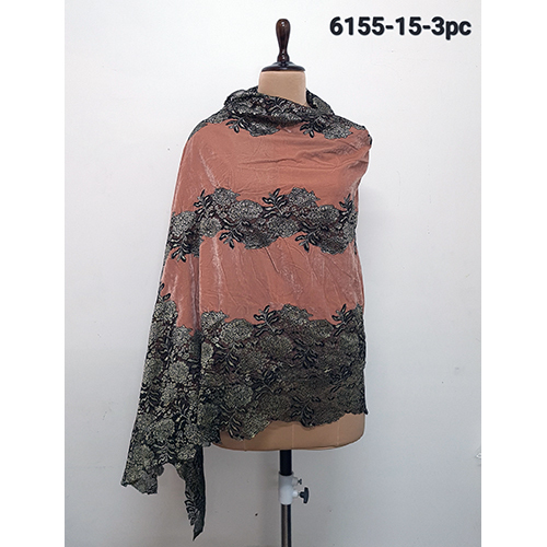 Velvet 5 Side Lace Work Stoles
