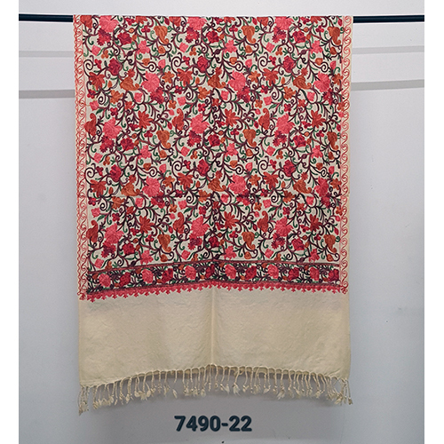 Wool Blended Aari Work Stoles