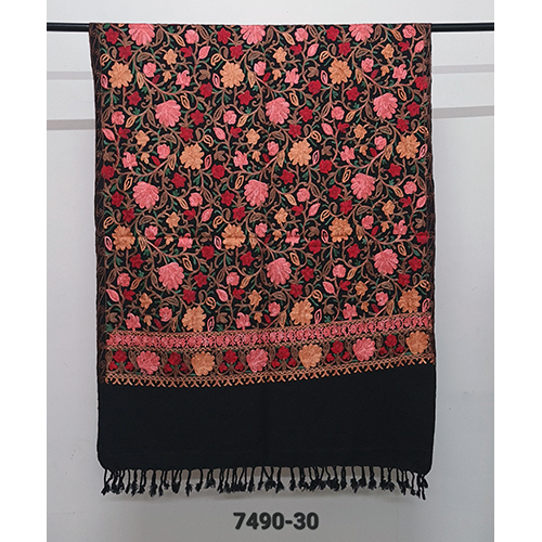 Wool Blended Aari Work Stoles