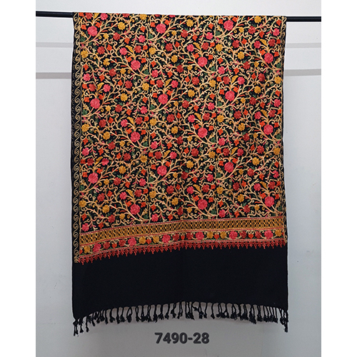 Wool Blended Aari Work Stoles