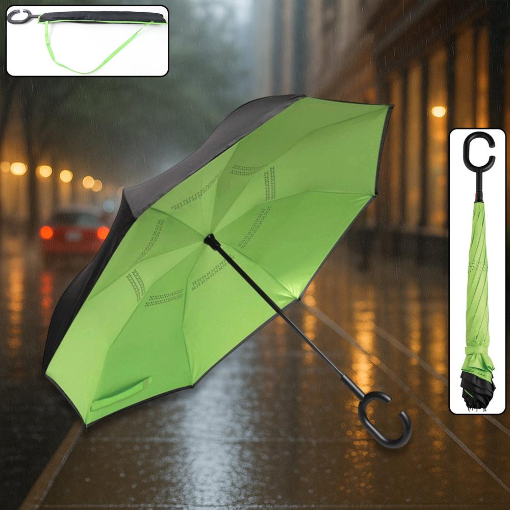 Foldable UV & Rain Umbrella with C-Shaped Handle Kids (1 Pc / Mix Color)