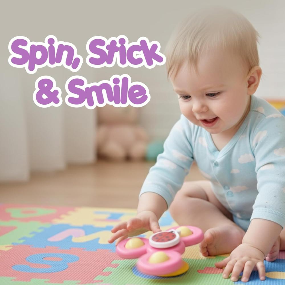 Colour Baby Spinner Toy Set Suction Cup Sensory Spin Toys (3 Pc Set) at ...