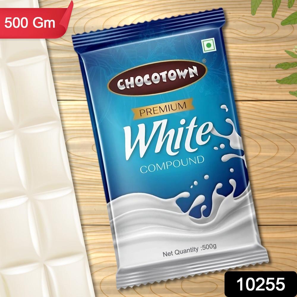 Chocotown Premium White Choco Compound Slab 500Gm - Color: Mix