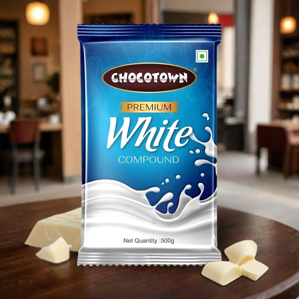 Chocotown Premium White Choco Compound Slab, 500gm