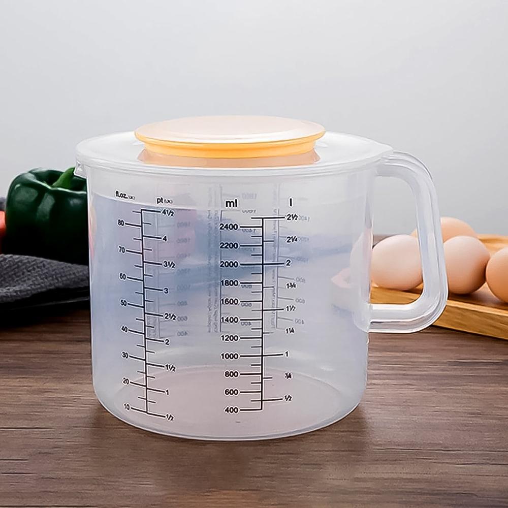 Plastic Baking Measuring Cup 2.5L Measurement With Scale Kitchen Pouring Cup - Color: Mix
