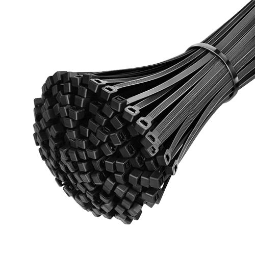 Black White Cable Ties 12 Inch - 300mm X 4.8mm - Armored Material: Nylon