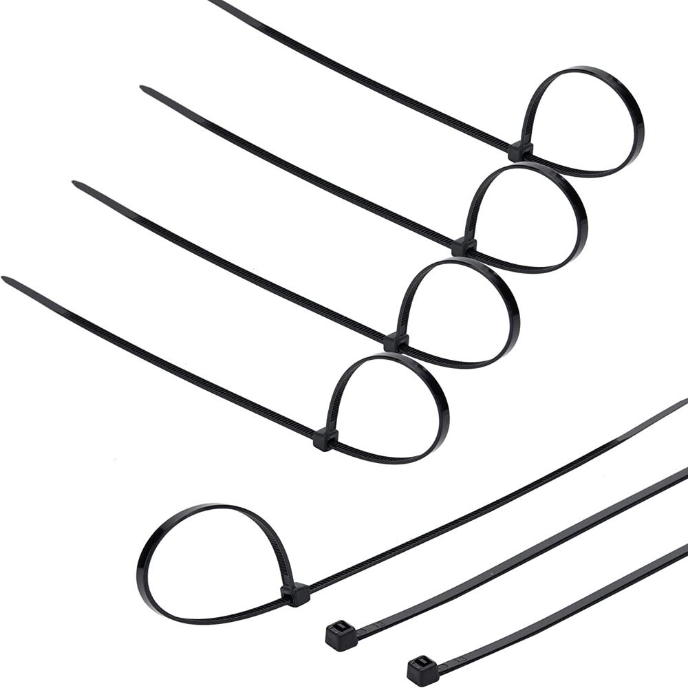 Black White Cable Ties 12 inch - 300mm x 4.8mm