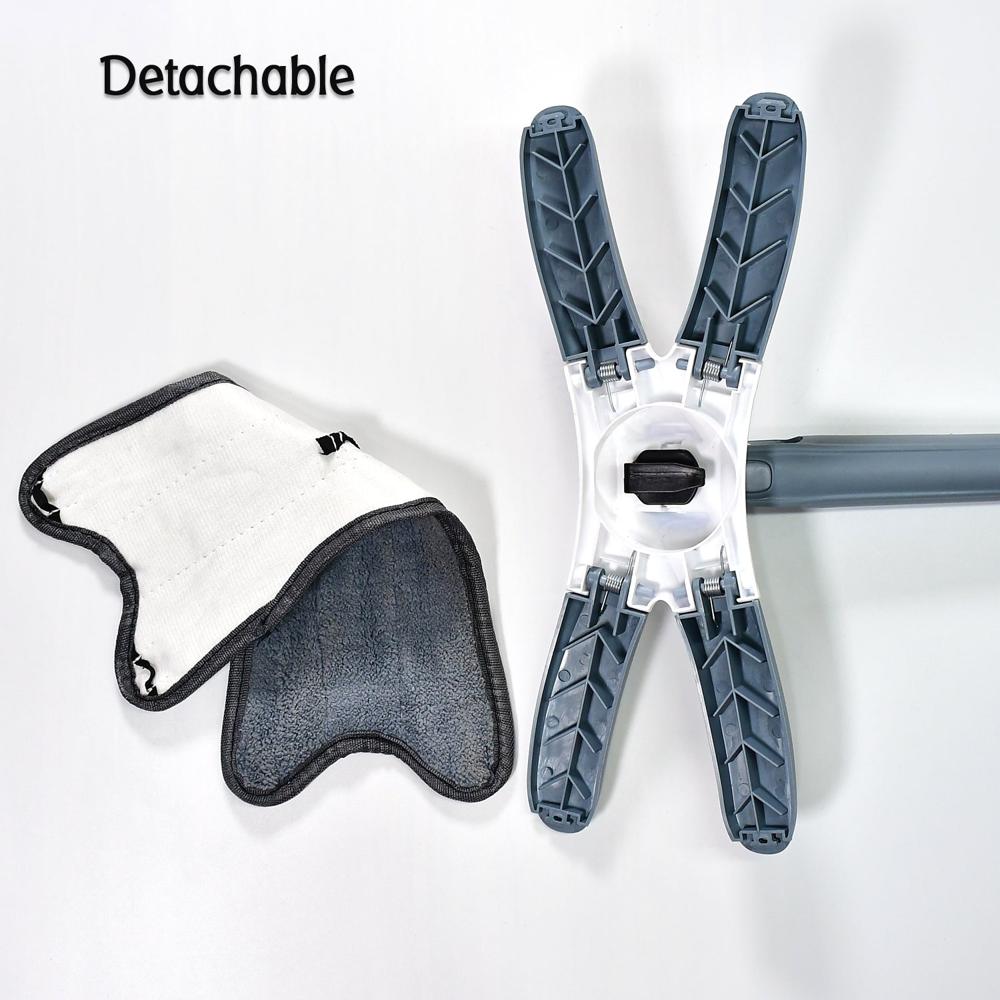X-Shape Hands-Free Squeeze Microfiber Floor Mop for Home Cleaning