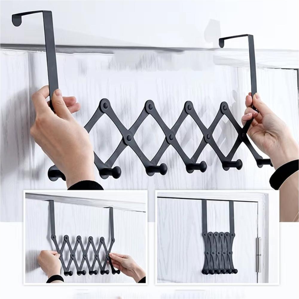 6 Hook Door Hanger Steel Coat Rack (1 Pc) - Color: Mix