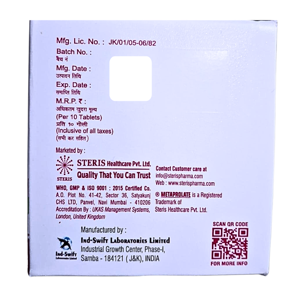Metoprolol Succinate Prolonged Release 25 mg & Amlodipine 2.5 mg Tablets IP