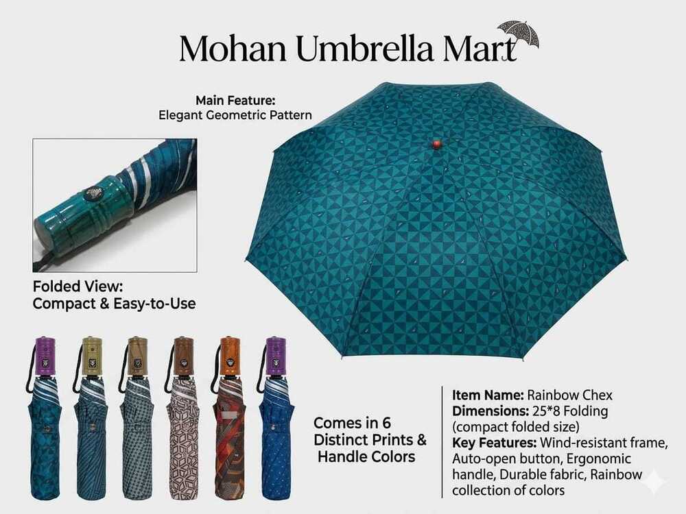 Elegant Geometric Pattern Umbrella