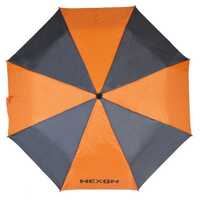 21.5 Inch Three Fold Umbrella - Polyester, 21.5 Inch, Blue With Black And White Pattern | Automatic Open-close, 8-rib Metal Frame, Uv Protection