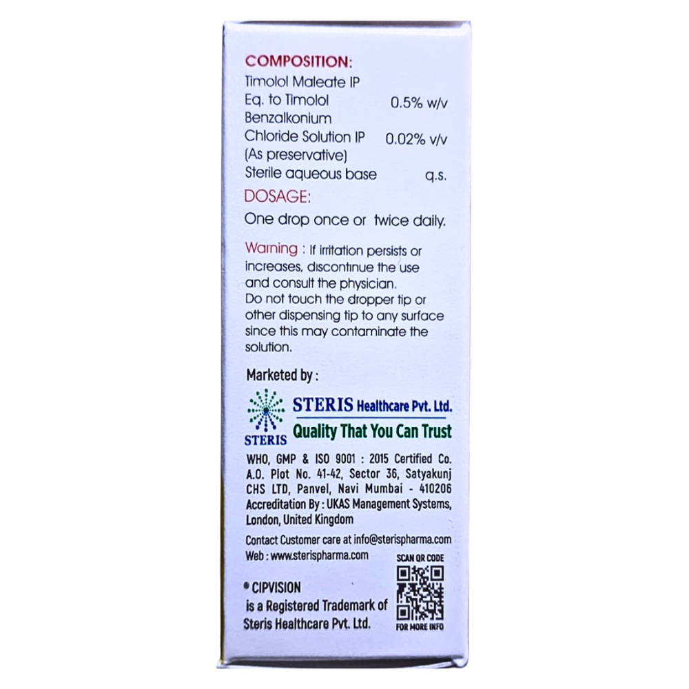 Timolol Maleate Eye Drops IP