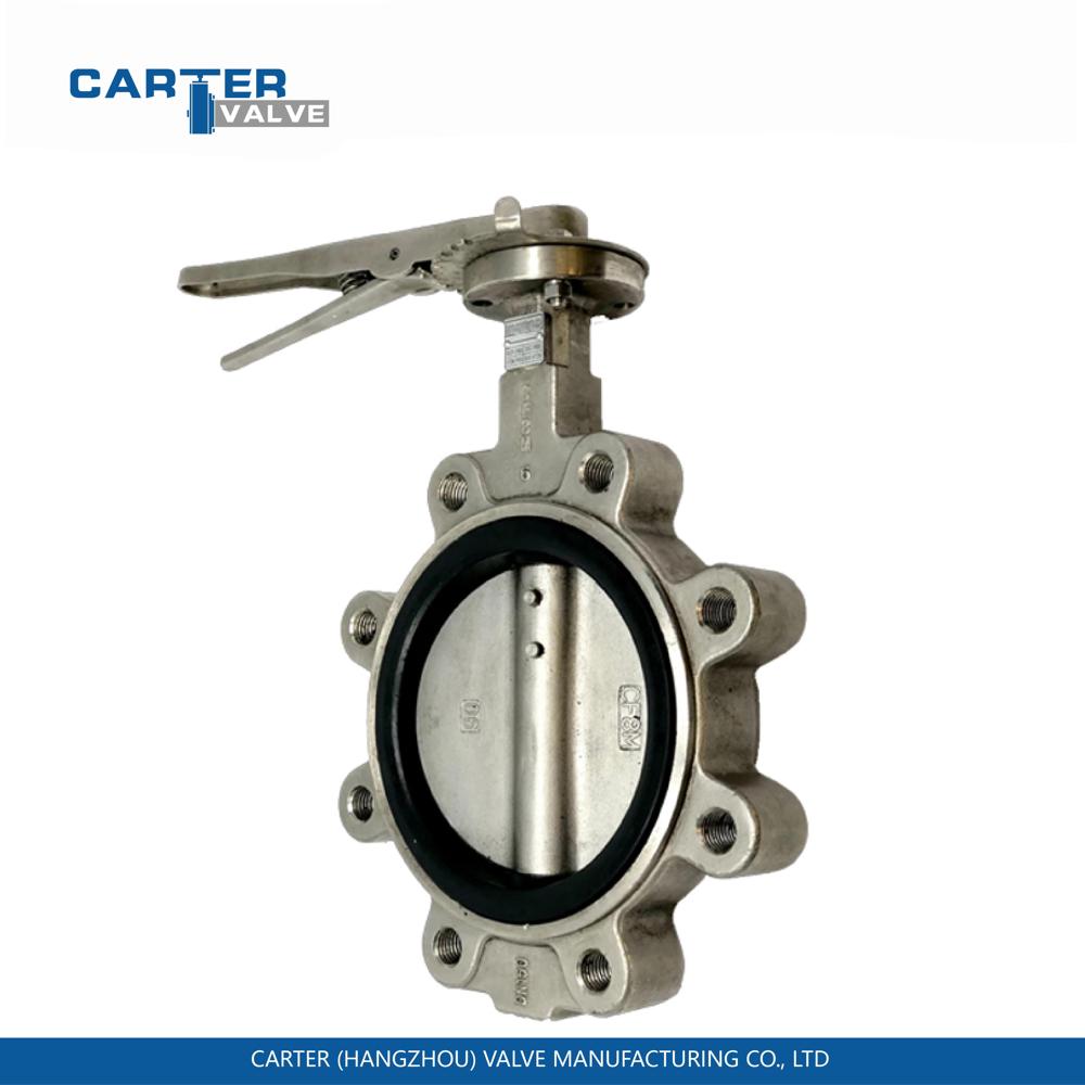 Butterfly Valve / Wafer Soft Seated Butterfly Valve, Stainless Steel / Cast Iron, Wafer, Manual Handle Operated, Soft Seal Slow Closing Structure, Water System, API 609 Standard