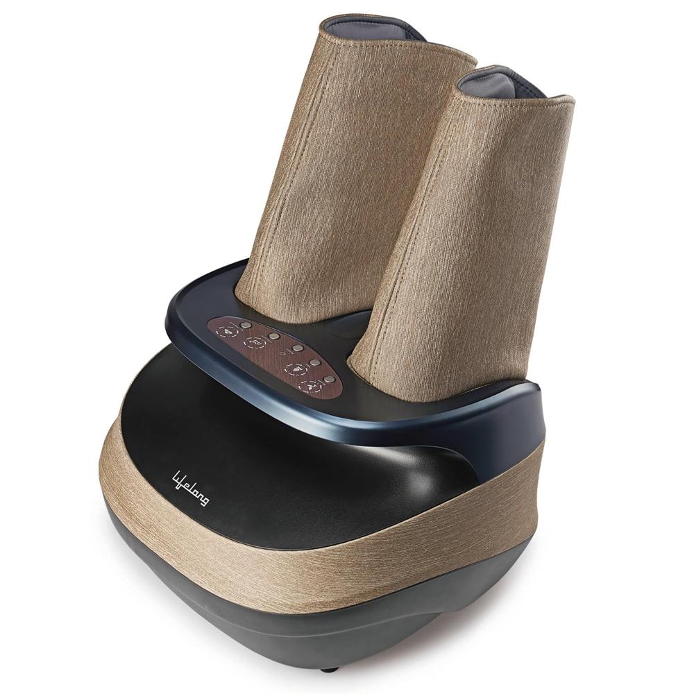 Lifelong Air Pressure Foot & Leg Massager Machine for With Heat For Home -Relaxing Shiatsu & Kneading Calf Massage with Heat LLM891