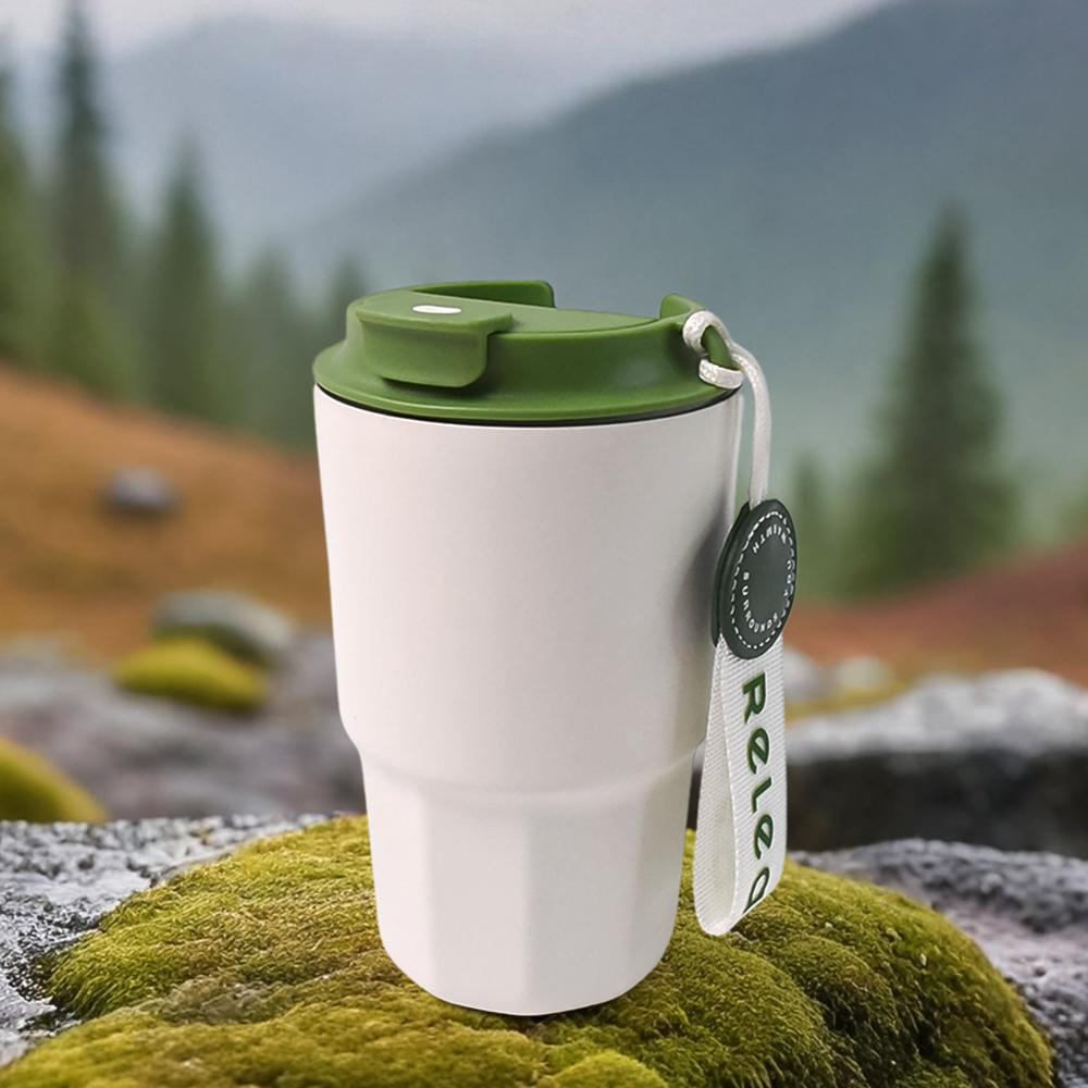 Thermos Cup Stainless Steel Cold Coffee Cup (460Ml Approx) - Color: Mix