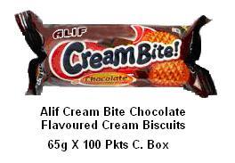 चॉकलेट फ्लेवर्ड क्रीम बिस्किट