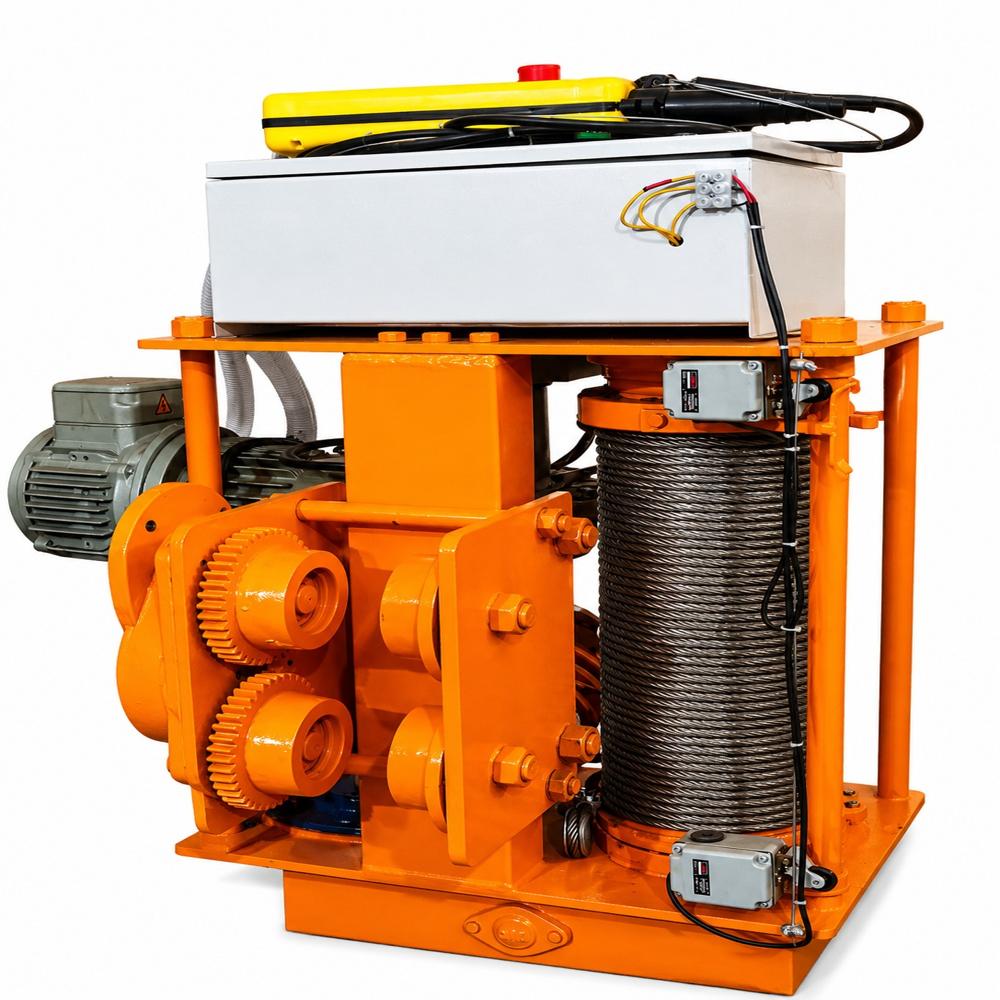 Electric Wire Rope Hoist - Color: Orange