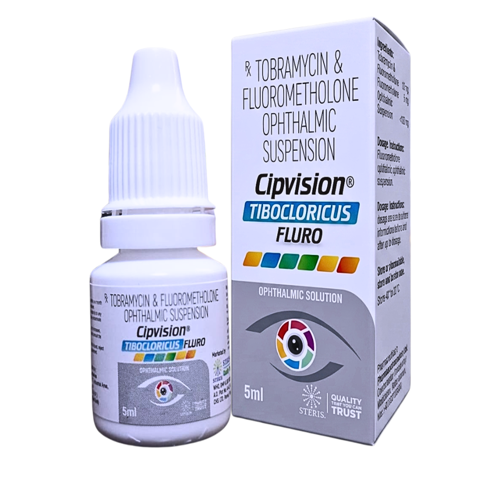 Tobramycin & Fluorometholone Ophthalmic Suspension - Brand Name: Cipvision Tibocloricus Fluro