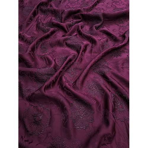 WINE ROYAL EMBOSS JACQUARD FABRIC