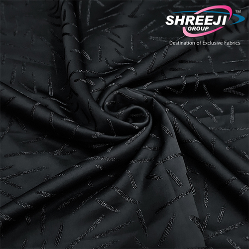 BLACK EMBOSS JACQUARD FABRIC