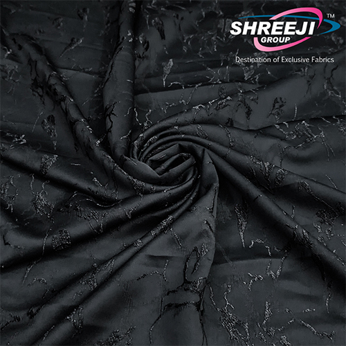 BLACK EMBOSS JACQUARD FABRIC