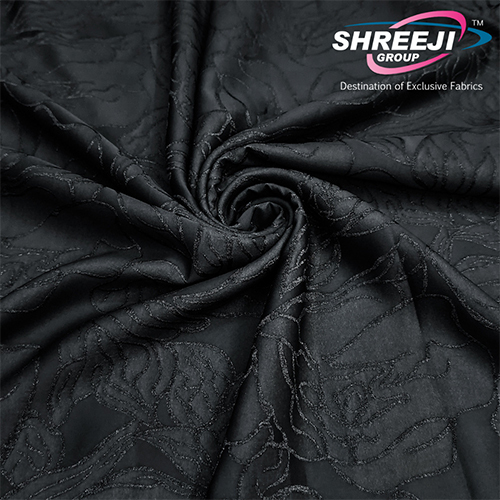 BLACK EMBOSS JACQUARD FABRIC