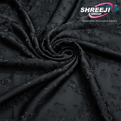 BLACK EMBOSS JACQUARD FABRIC