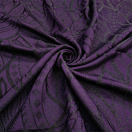PURPLE EMBOSS JACQUARD FABRIC
