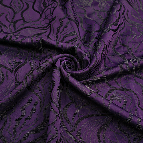 PURPLE EMBOSS JACQUARD FABRIC